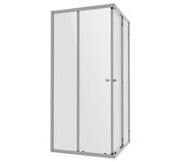Baridi Corner Shower Enclosure 800x800 x 1850mm 6mm Tempered Glass Chrome DH298