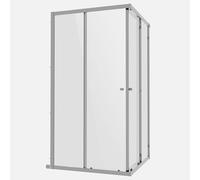 Baridi Corner Shower Entry Enclosure 900 x 900 x 1850mm with 6mm Tempered Glass - Chrome - DH299