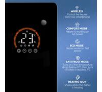 Baridi Electric Glass Panel Heater 1500W Thermostat Controlled With Timer Wi-Fi [EEK: N/A]