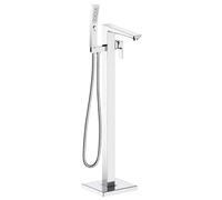 Baridi Freestanding Bath Mixer Tap with Shower, Chrome Finish, Contemporary Design - DH400
