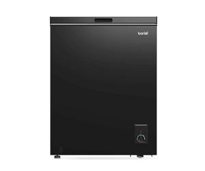 Baridi Freestanding Chest Freezer, 142L, Garage and Outbuilding Safe, Adjustable Thermostat, Black - DH152