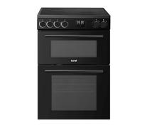 Baridi Freestanding Electric Cooker 60cm with 99L Double Cavity & 4 Zone Ceramic Hob, Black - DH429