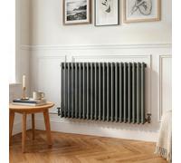 Baridi Horizontal Traditional 2 Column Radiator 600 X 1012mm Anthracite