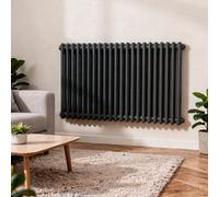Baridi Horizontal Traditional 2 Column Radiator 600 X 1147mm Anthracite
