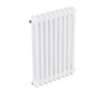 Baridi Horizontal Traditional 2 Column Radiator 600 x 427mm, 9 Fins, Efficient Heat Output, Central Heating, White - DH366
