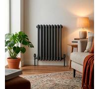 Baridi Horizontal Traditional 2 Column Radiator 600 X 427mm Anthracite