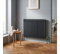 Baridi Horizontal Traditional 2 Column Radiator 600 X 832mm Anthracite