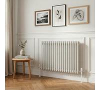 Baridi Horizontal Traditional 2 Column Radiator 600 X 832mm White