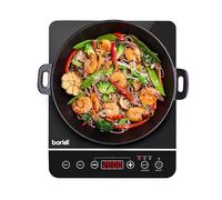 Baridi Induction Hob: Single Zone with 13A Plug, 10 Power Settings 200W-2000W, Touch Controls, 3-Hour Timer Function, Child Lock, Black - DH145