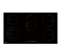 Baridi Integrated Ceramic Hob With 5 Cooking Zones 90Cm - Black Glass