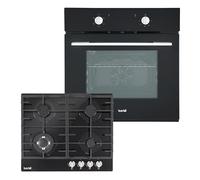 Baridi Kitchen Appliance Bundle 60cm, Integrated Fan-Assisted Oven & Black Glass Gas Hob - DH446