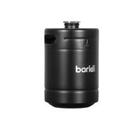 Baridi Mini Stainless Steel Growler Keg 2L, Matte Black Suitable for Soft Drinks or Beer on Tap at Home - DH99