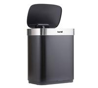 Baridi Sensor Bin, 50L Capacity, Black/Stainless Steel - DH281