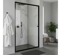 Baridi Sliding Shower Door 1000 x 1850mm, 6mm Tempered Glass, Chrome DH293
