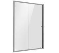 Baridi Sliding Shower Door 1200 x 1850mm, 6mm Tempered Glass, Reversible Installation - Chrome - DH294