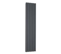 Baridi Vertical Double Flat Panel Radiator 420 x 1800mm, 6 Fins, Efficient Heat Output, Central Heating, Anthracite - DH353