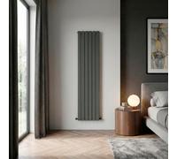 Baridi Vertical Radiator Contemporary Double Flat Panel Design 420 X 1800mm Anthracite