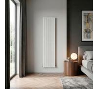 Baridi Vertical Radiator Contemporary Double Flat Panel Design 420 X 1800mm White