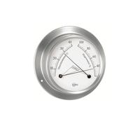 BARIGO 983RFPO TEMPO Thermo-Hygrometer, Synthetic 110 x 35 mm, Precision Gauge with Bimetal Thermometer, Polished Stainless Steel
