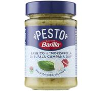 Barilla Basil Pesto and "Buffalo Mozzarella Campana DOP", Gluten Free, Velvety Consistency and Delicate Taste, Ready Sauce for Pasta, 190 g