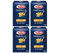 Barilla Farfalle Pasta 500g | Durum Wheat Short Pasta | Authentic Authentic Italian Taste | GMO Free | Create Delicious Pasta Meals | Pack of 4