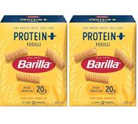 Barilla Fusilli Protein Plus - High-Protein Italian Pasta Made with Durum Wheat & Pea Protein - 20g Protein per 100g - Source of Fibre - Classic Short Shape - Single Pack (1 x 400g) (Pack of 2)