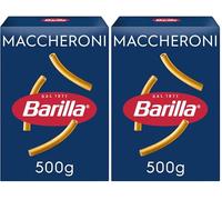 Barilla Macaroni - Authentic Italian Pasta Made with Durum Wheat - Classic Short Shape Pasta - For Macaroni Cheese - Single Pack of 2 x 500g