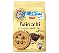 Barilla Mulino Bianco Baiocchi Biscuits, Hazelnut and chocolate filled biscuits, Pack of 10 x 260g