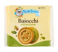 6X Mulino Bianco Baiocchi Pistachio Biscuits, Pistachio Pastry Ideal for Breakfast or Snack, Palm Oil Free, 6 Servings of 3 Biscuits