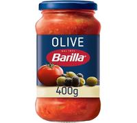 Barilla Olive Pasta Sauce - Italian Tomato Sauce with Green & Black Olives - No Added Preservatives - Bulk Pack of 6 x 400g Jars