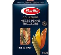 Barilla Pasta Collezione Tricolor Mezze Penne Durum Wheat - 500g, Italy