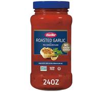 Barilla Pasta Sauce Roasted Garlic, 24 Ounce Jar - NO ADDED SUGAR - Made with 100% Extra Virgin Olive Oil - No Artificial Colors, Flavors or Preservatives - Non-GMO, Gluten Free, Kosher
