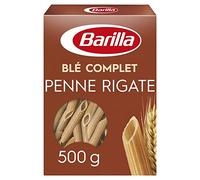 Barilla Penne Rigate Integrali Whole Wheat 500g - High Quality Pasta, Rich in Fibre, Ideal for Healthy and Delicious Meals - Pack of 4