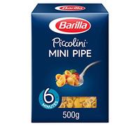 Barilla Piccolini Mini Rigate Pipe with Hard Wheat Semolina 500 g Pack of 6