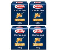 Barilla Tortiglioni N 83 Pasta 500g | Tortiglioni Durum Wheat Short Pasta | Authentic Authentic Italian Taste | GMO Free | Create Delicious Pasta Meals | Pack of 4