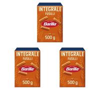 Barilla Wholegrain Fusilli Pasta - Authentic Italian Short Cut Pasta, Whole Durum Wheat Semolina Brown Pasta - Single Pack of 3 x 400g