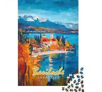 Bariloche Argentina Landscape 1000-Piece Jigsaw Puzzle for Adults, 52x38cm/1000pcs, Relaxing Indoor Activity, Evening Leisure And Time at Home