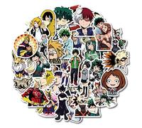 BARISC 100pcs My Hero Academia Stickers for Water Bottles Laptop Computer Keyboard Bike Hard Hat Computer Guitar Skateboard Luggage,Vinyl Waterproof Cool Anime MHA Decals for Kids Boys Teens