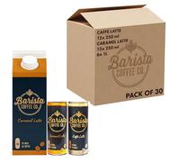 Barista Coffee Co. Caramel Latte and Caffe Latte Bundle (Pack of 30) Ready To Drink Refreshing Iced Coffee Variety Pack
