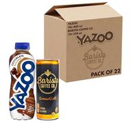 Barista Coffee Co. Caramel Latte & YAZOO Chocolate Bundle (Pack of 22)