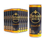 Barista Coffee Co Medium Roast Caramel Latte Iced Coffee Drink Tin Can Rea