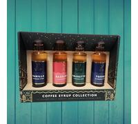 Barista Coffee Syrup Collection 4 Flavours Vanilla Hazelnut Amaretto & Salted Caramel 85ml Bottles