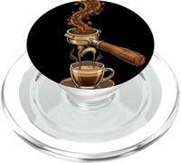 Barista Espresso Maker Portafilter Coffee Bean Cool PopSockets PopGrip for MagSafe