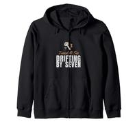Barista Humor - Tuned At Six Drifting By Seven Zip Hoodie