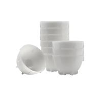 BARISTA HUSTLE White Coffee Cupping Bowls 200ml - Stackable Heat-Preserving Cups - Premium Material Ideal for Coffee Tasting, High-Density Polyethylene for Zero Taste Interference - Set of 24