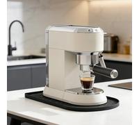 Barista Mat, 25 x 40 cm Coffee Machine Mat, Silicone, Non-Slip, Heat-Resistant, Waterproof, Small Silicone Mat for De'Longhi Dedica Style, Philips Senseo Original Plus and Ninja Creami etc