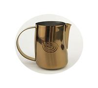 Barista Swag Curved Body Coffee Milk Frothing Cup for Espresso Machines Latte Art 500ml Steaming Pitchers (Mirror Rose Gold)