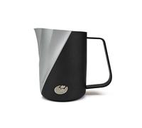 Barista Swag Curved Body Coffee Milk Frothing Cup for Espresso Machines Latte Art 500ml Steaming Pitchers (Matte Gray-Black)