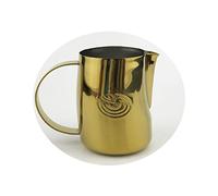 Barista Swag Curved Body Coffee Milk Frothing Cup for Espresso Machines Latte Art 500ml Steaming Pitchers (Mirror Gold)