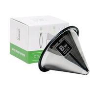 Barista Warrior Reusable Coffee Strainer Compatible with Hario V60 Pour Over -Stainless Coated Cone Coffee Strainer for Chemex & Standard Drippers, Dual Mesh Design, Sustainable & Easy to Clean